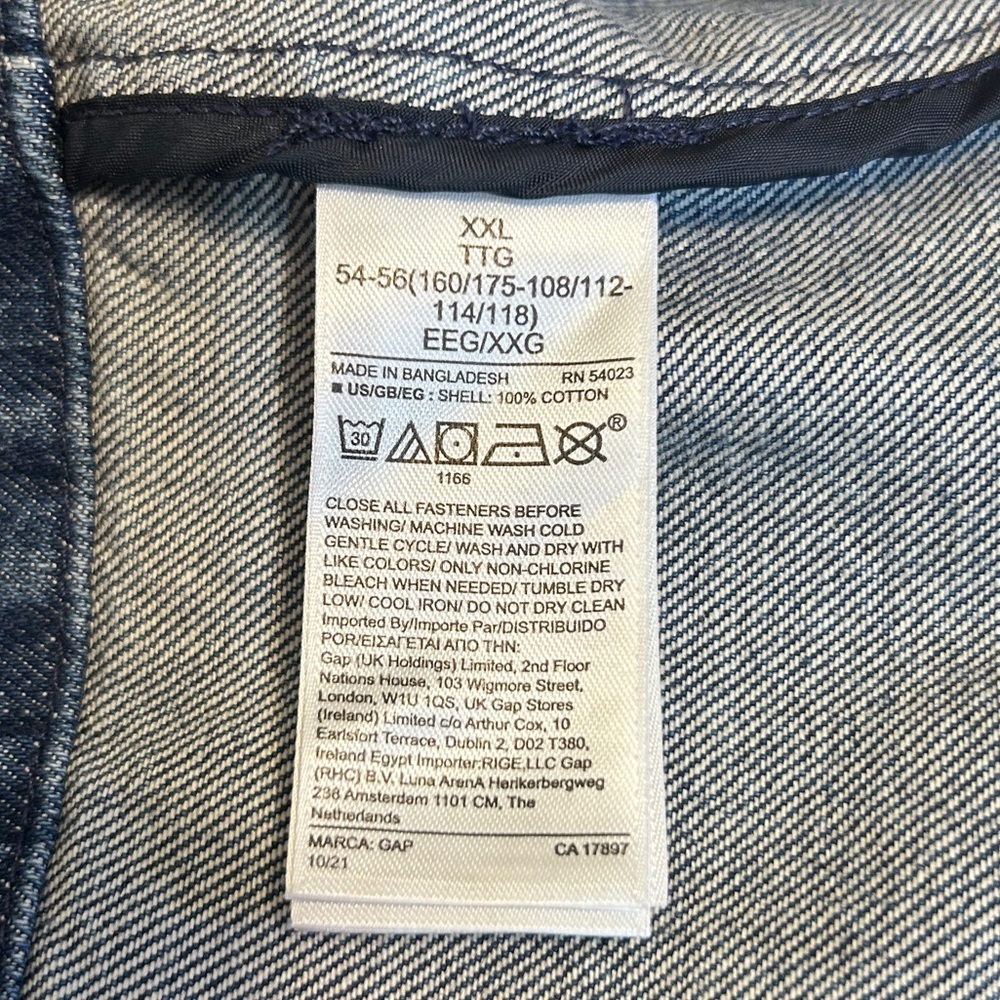 GAP Blue Denim Blazer Jacket NEW NWT - Picture 7 of 8